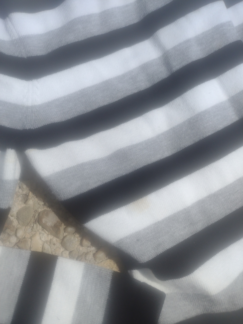 Karen Millen Black and White Striped Long Sleeve Knit Dress - Picture 3 of 4